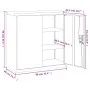 Armario archivador de acero blanco 90x40x90 cm de vidaXL, Armarios archivadores - Ref: Foro24-339728, Precio: 209,52 €, Descu...