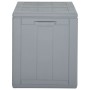 Caja de almacenaje para jardín 180 L PP ratán gris
