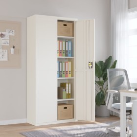 Aktenschrank aus weißem Stahl 90x40x200 cm von vidaXL, Aktenschränke - Ref: Foro24-339760, Preis: 447,46 €, Rabatt: %