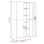 Aktenschrank aus weißem Stahl 90x40x200 cm von vidaXL, Aktenschränke - Ref: Foro24-339760, Preis: 447,46 €, Rabatt: %