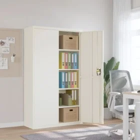 Aktenschrank aus weißem Stahl, 105 x 40 x 180 cm von vidaXL, Aktenschränke - Ref: Foro24-339768, Preis: 369,78 €, Rabatt: %