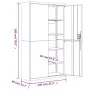 Aktenschrank aus weißem Stahl, 105 x 40 x 180 cm von vidaXL, Aktenschränke - Ref: Foro24-339768, Preis: 394,65 €, Rabatt: %