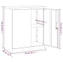 Armario archivador de acero blanco 79x40x90 cm de vidaXL, Armarios archivadores - Ref: Foro24-339732, Precio: 138,19 €, Descu...