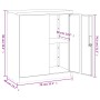 Weißer Stahlschrank 79x40x90 cm von vidaXL, Aktenschränke - Ref: Foro24-339732, Preis: 135,76 €, Rabatt: %