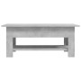 Mesa de centro madera de ingeniería gris hormigón 102x55x42 cm