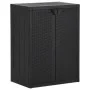Gartenschrank PP Rattan schwarz 65x45x88 cm von vidaXL, Schließfächer und Lagerschränke - Ref: Foro24-151236, Preis: 164,61 €...