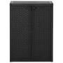 Garden storage cabinet PP rattan black 65x45x88 cm by vidaXL, Lockers and storage cabinets - Ref: Foro24-151236, Price: 168,7...