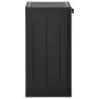 Armario de almacenaje de jardín PP ratán negro 65x45x88 cm