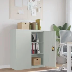 Light gray steel filing cabinet 90x40x105 cm by vidaXL, Filing cabinets - Ref: Foro24-339737, Price: 219,23 €, Discount: %
