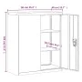 Armario archivador de acero gris claro 90x40x105 cm de vidaXL, Armarios archivadores - Ref: Foro24-339737, Precio: 210,58 €, ...