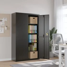 Schwarzer Stahlschrank 105x40x180 cm von vidaXL, Aktenschränke - Ref: Foro24-339770, Preis: 329,33 €, Rabatt: %