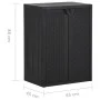 Gartenschrank PP Rattan schwarz 65x45x88 cm von vidaXL, Schließfächer und Lagerschränke - Ref: Foro24-151236, Preis: 164,61 €...