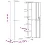 Schwarzer Stahlschrank 105x40x180 cm von vidaXL, Aktenschränke - Ref: Foro24-339770, Preis: 329,33 €, Rabatt: %
