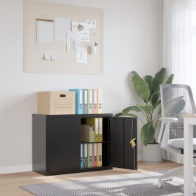 Black steel filing cabinet 90x40x70 cm by vidaXL, Filing cabinets - Ref: Foro24-339722, Price: 177,04 €, Discount: %