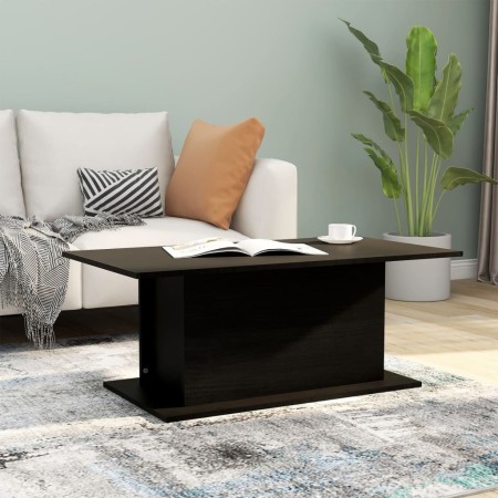 Mesa de centro madera contrachapada negro 102x55,5x40 cm en Mesas de centro | Comprar online en Foro24