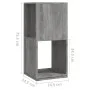 Concrete gray chipboard swivel cabinet 34.5x34.5x75.5 cm by vidaXL, Bookcases and shelves - Ref: Foro24-339559, Price: 54,86 ...