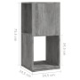 Drehbarer Schrank aus betongrauer Spanplatte, 34,5 x 34,5 x 75,5 cm von vidaXL, Bücherregale und Regale - Ref: Foro24-339559,...