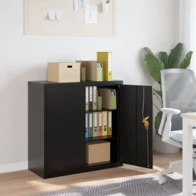 Schwarzer Stahlschrank 90x40x90 cm von vidaXL, Aktenschränke - Ref: Foro24-339730, Preis: 202,99 €, Rabatt: %