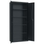 Anthrazitgrauer Aktenschrank aus Stahl 90x40x200 cm von vidaXL, Aktenschränke - Ref: Foro24-339763, Preis: 341,92 €, Rabatt: %
