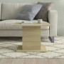 Mesa de centro madera ingeniería roble Sonoma 55,5x55,5x40 cm