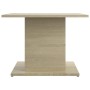 Mesa de centro madera ingeniería roble Sonoma 55,5x55,5x40 cm