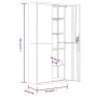 Anthracite gray steel filing cabinet 90x40x200 cm by vidaXL, Filing cabinets - Ref: Foro24-339763, Price: 335,34 €, Discount: %