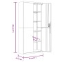Anthrazitgrauer Aktenschrank aus Stahl 90x40x200 cm von vidaXL, Aktenschränke - Ref: Foro24-339763, Preis: 341,92 €, Rabatt: %