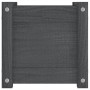 Jardineras 2 uds madera maciza de pino gris 31x31x31 cm