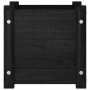 Jardineras 2 uds madera maciza de pino negra 31x31x31 cm