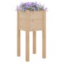 Jardineras 2 uds madera maciza de pino 31x31x70 cm en Maceteros y jardineras | Comprar online en Foro24