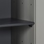 Gartenschrank mit 1 grauen und schwarzen Regal 35x40x85 cm von vidaXL, Schließfächer und Lagerschränke - Ref: Foro24-340982, ...