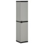 Gartenschrank mit 3 Regalen grau und schwarz 34x40x168 cm von vidaXL, Schließfächer und Lagerschränke - Ref: Foro24-340985, P...
