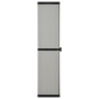 Gartenschrank mit 3 Regalen grau und schwarz 34x40x168 cm von vidaXL, Schließfächer und Lagerschränke - Ref: Foro24-340985, P...