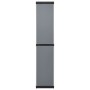 Gartenschrank mit 3 Regalen grau und schwarz 34x40x168 cm von vidaXL, Schließfächer und Lagerschränke - Ref: Foro24-340985, P...