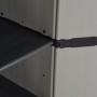 Gartenschrank mit 3 Regalen grau und schwarz 34x40x168 cm von vidaXL, Schließfächer und Lagerschränke - Ref: Foro24-340985, P...