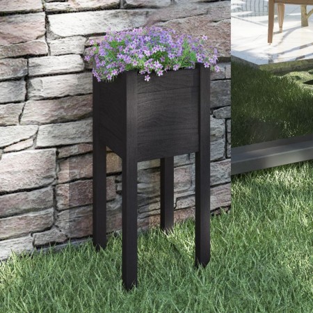 Jardinera de madera maciza de pino negro 31x31x70 cm en Maceteros y jardineras | Comprar online en Foro24