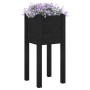 Jardinera de madera maciza de pino negro 31x31x70 cm en Maceteros y jardineras | Comprar online en Foro24