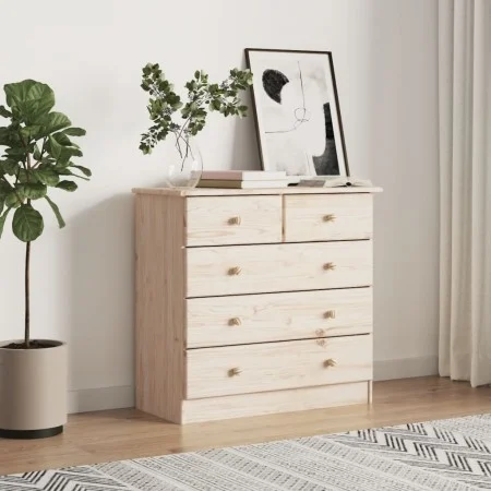 Cómoda ALTA madera maciza pino 77x35x73 cm de vidaXL, Cajoneras - Ref: Foro24-353921, Precio: 145,90 €, Descuento: %