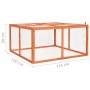 Kaninchenstall aus massivem Tannenholz 124x120x60 cm von vidaXL, Käfige und Lebensräume für Kleintiere - Ref: Foro24-170876, ...