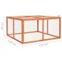 Kaninchenstall aus massivem Tannenholz 124x120x60 cm von vidaXL, Käfige und Lebensräume für Kleintiere - Ref: Foro24-170876, ...
