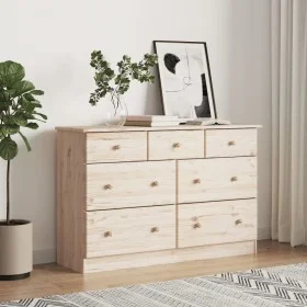 Chest of drawers ALTA solid pine wood 112x35x73 cm by vidaXL, Drawers - Ref: Foro24-353919, Price: 212,68 €, Discount: %