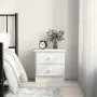 Mesita de noche ALTA madera maciza de pino blanco 41x35x41 cm de vidaXL, Mesitas de noche - Ref: Foro24-353916, Precio: 60,97...