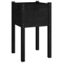Jardinera de madera maciza de pino negro 40x40x70 cm en Maceteros y jardineras | Comprar online en Foro24