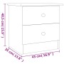 HIGH Nachttisch aus massivem Kiefernholz weiß 41x35x41 cm von vidaXL, Nachttische - Ref: Foro24-353916, Preis: 62,07 €, Rabat...