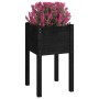 Jardinera de madera maciza de pino negro 40x40x70 cm en Maceteros y jardineras | Comprar online en Foro24