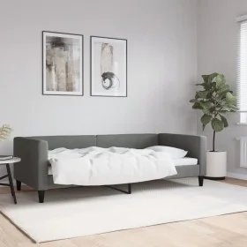 Dark gray fabric sofa bed 90x200 cm by vidaXL, Beds and slatted bases - Ref: Foro24-353984, Price: 184,09 €, Discount: %