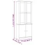 ALTA glass display case solid pine wood 77x35x186.5 cm by vidaXL, Sideboards - Ref: Foro24-353949, Price: 274,69 €, Discount: %