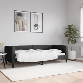 Black fabric sofa bed 80x200 cm by vidaXL, Beds and slatted bases - Ref: Foro24-353980, Price: 180,08 €, Discount: %