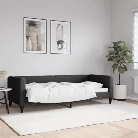 Schlafsofa aus schwarzem Stoff, 80 x 200 cm von vidaXL, Betten und Lattenroste - Ref: Foro24-353980, Preis: 177,08 €, Rabatt: %