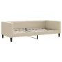 Cream fabric sofa bed 90x200 cm by vidaXL, Beds and slatted bases - Ref: Foro24-353987, Price: 182,77 €, Discount: %